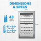 Newair Freestanding 43 Bottle Dual Zone Wine Fridge in Stainless Steel with Adjustable Racks NWC043SS00-Wine Fridges-The Wine Cooler Club