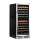 Newair 27” Built-in 116 Bottle Dual Zone Compressor Wine Fridge in Stainless Steel, Quiet Operation with Smooth Rolling Shelves AWR-1160DB-Wine Fridges-The Wine Cooler Club
