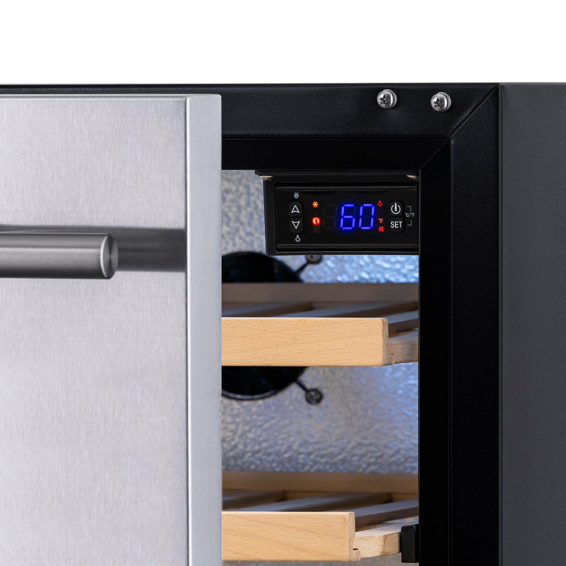 Newair 24” Outdoor Wine and Beverage Dual Drawer Fridge, 20 Bottle and 80 Can Capacity Built-in or Freestanding NOF100SS00-Beverage Fridges-The Wine Cooler Club
