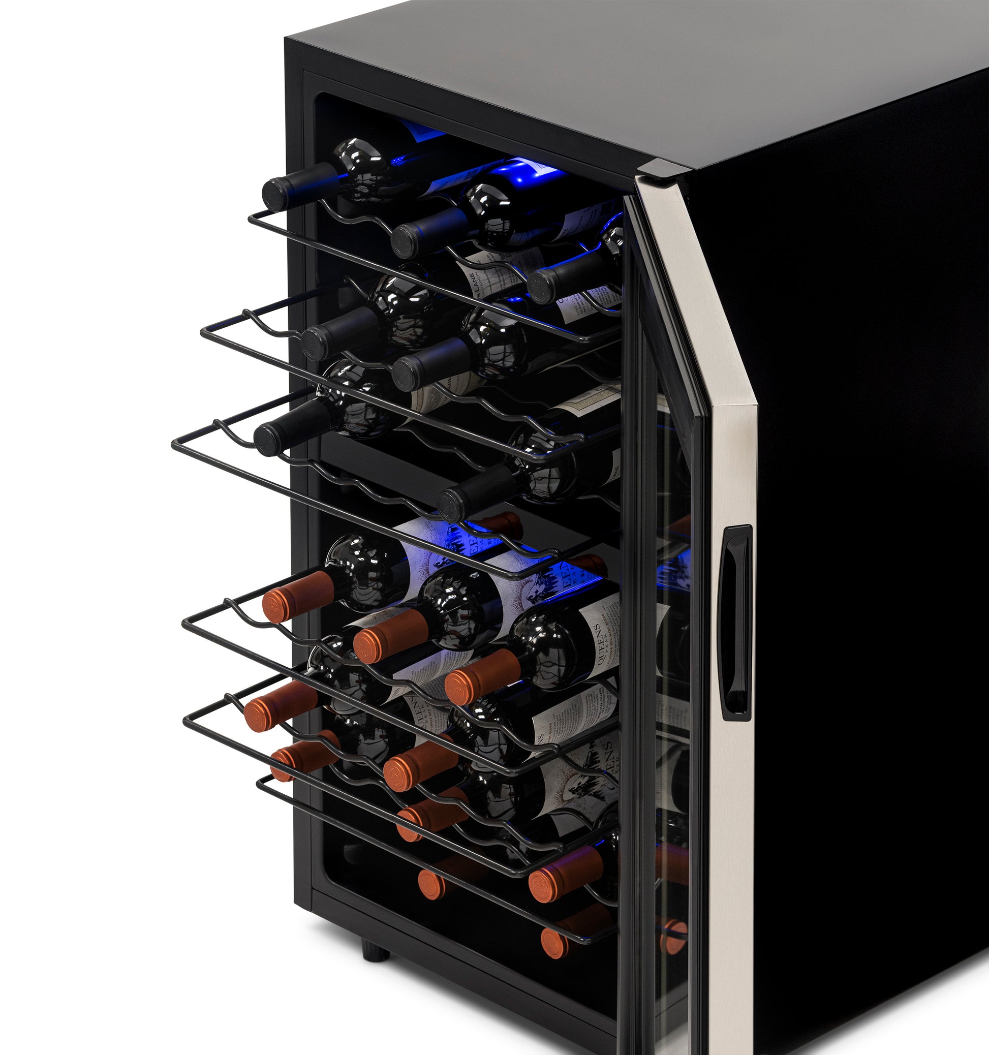 Newair Freestanding 43 Bottle Dual Zone Wine Fridge in Stainless Steel with Adjustable Racks NWC043SS00-Wine Fridges-The Wine Cooler Club