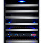47" Wide FlexCount II Tru-Vino 242 Bottle Four Zone Stainless Steel Side-by-Side Wine Refrigerator - BF 2X-VSWR121-2S20-Wine Coolers-The Wine Cooler Club