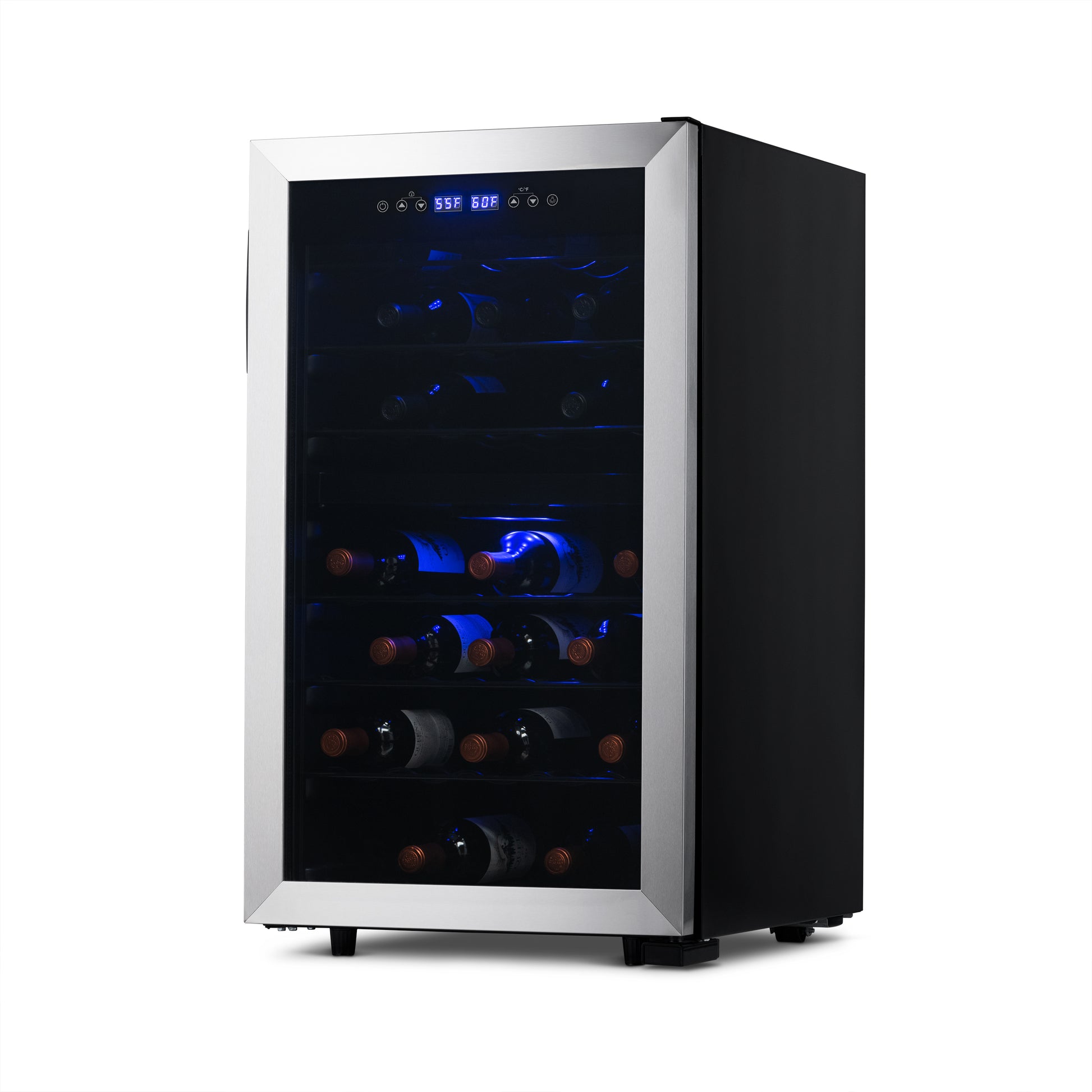 Newair Freestanding 43 Bottle Dual Zone Wine Fridge in Stainless Steel with Adjustable Racks NWC043SS00-Wine Fridges-The Wine Cooler Club