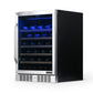 Newair 24" Built-In 52 Bottle Compressor Wine Fridge in Stainless Steel with Premium Beech Wood Shelves AWR-520SB-Wine Fridges-The Wine Cooler Club