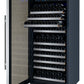 24" Wide FlexCount II Tru-Vino 128 Bottle Single Zone Stainless Steel Left Hinge Wine Refrigerator - AO VSWR128-1SL20, AO VSWR128-1SR20-Wine Coolers-The Wine Cooler Club