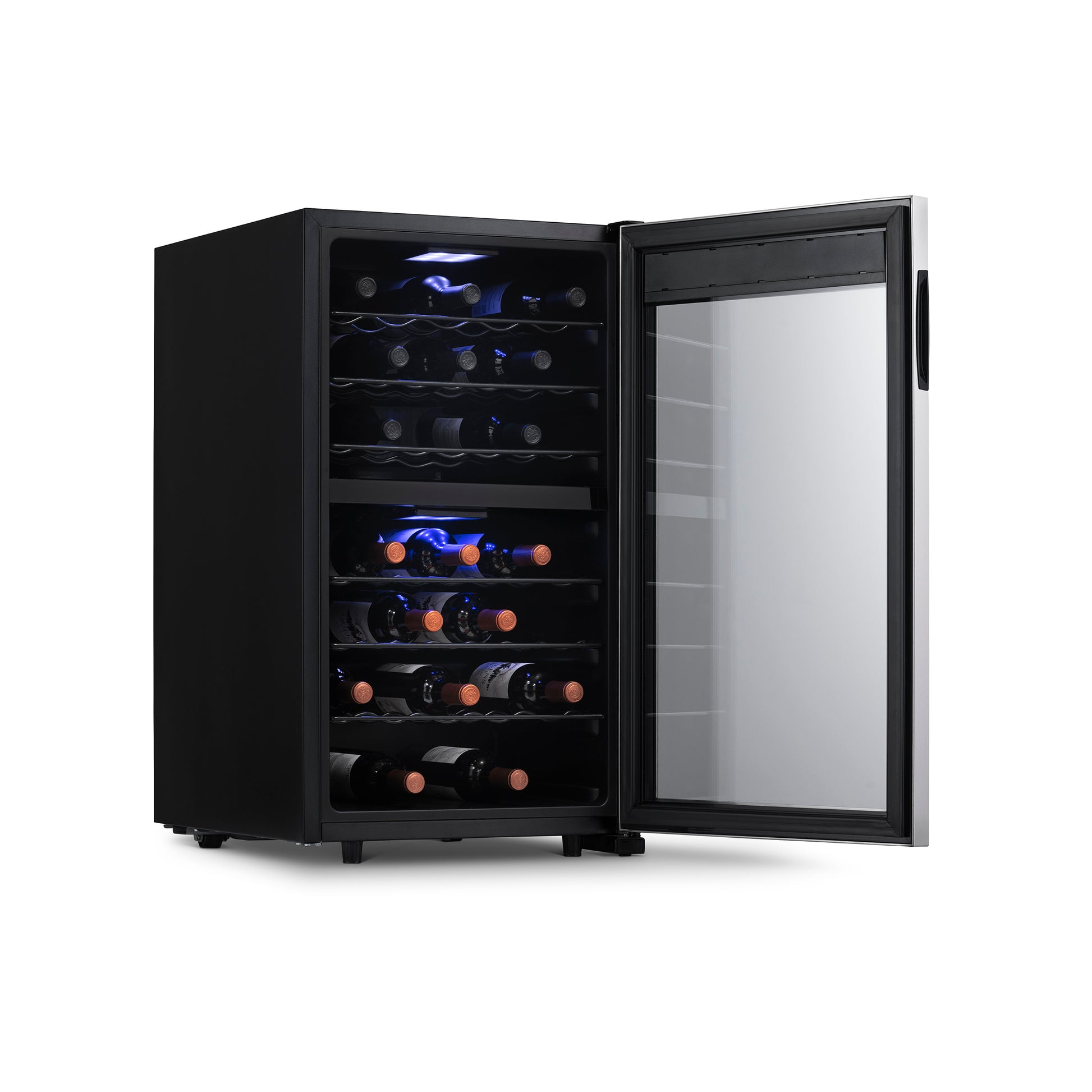 Newair Freestanding 43 Bottle Dual Zone Wine Fridge in Stainless Steel with Adjustable Racks NWC043SS00-Wine Fridges-The Wine Cooler Club