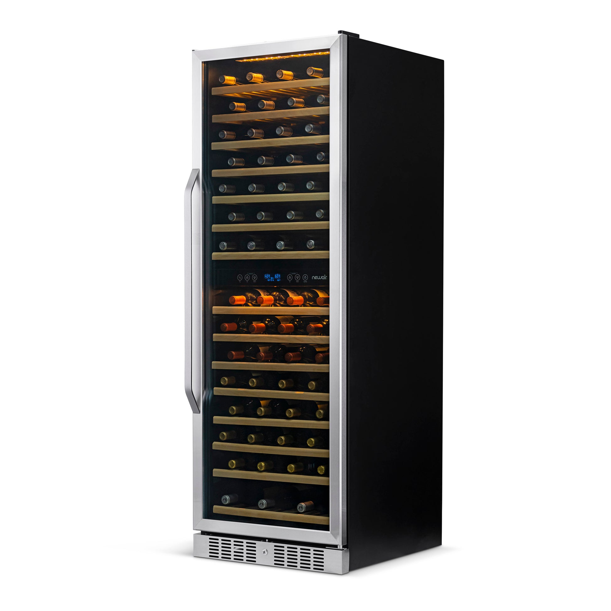 Newair 27” Built-in 160 Bottle Dual Zone Compressor Wine Fridge in Stainless Steel, Quiet Operation with Smooth Rolling Shelves AWR-1600DB-Wine Fridges-The Wine Cooler Club