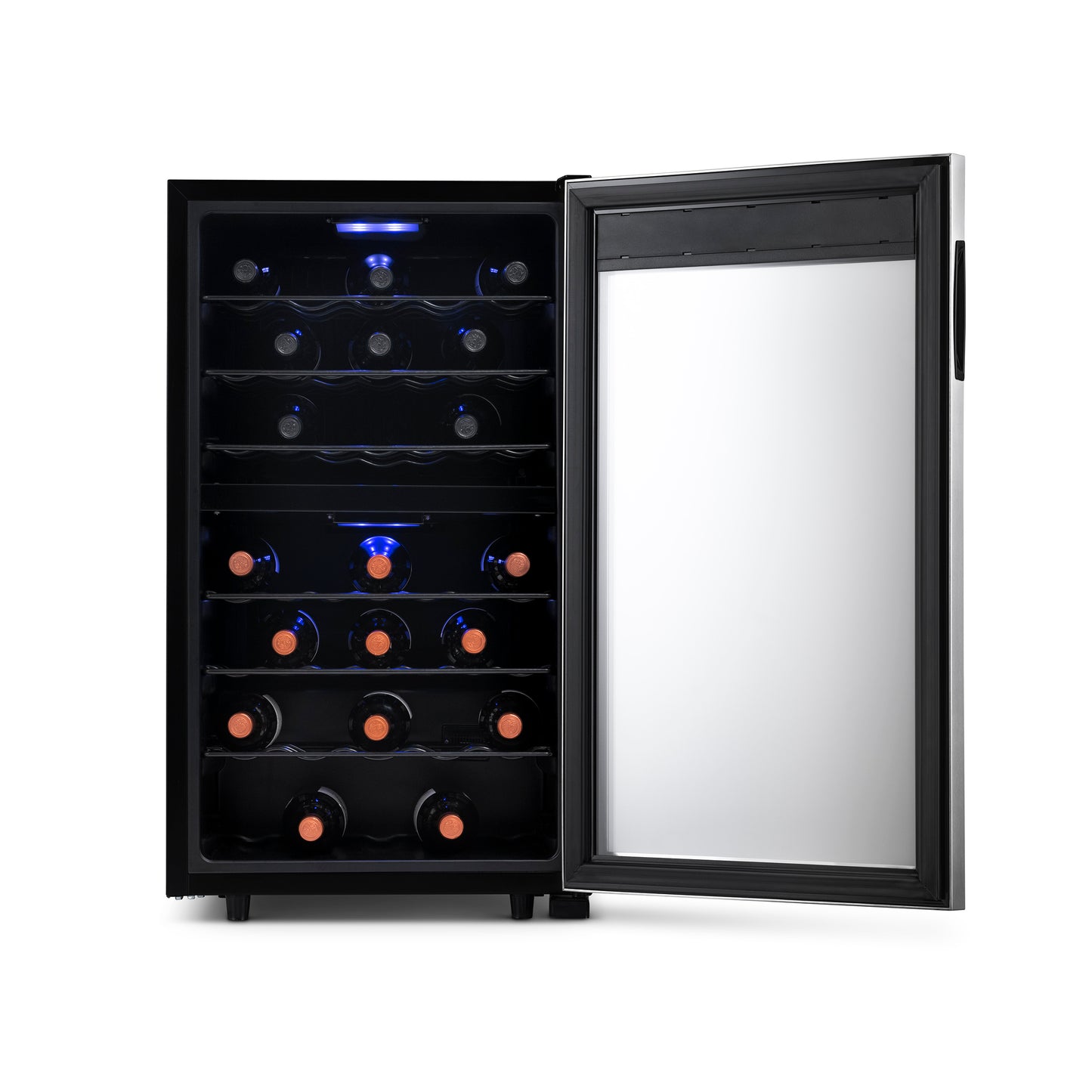 Newair Freestanding 43 Bottle Dual Zone Wine Fridge in Stainless Steel with Adjustable Racks NWC043SS00-Wine Fridges-The Wine Cooler Club