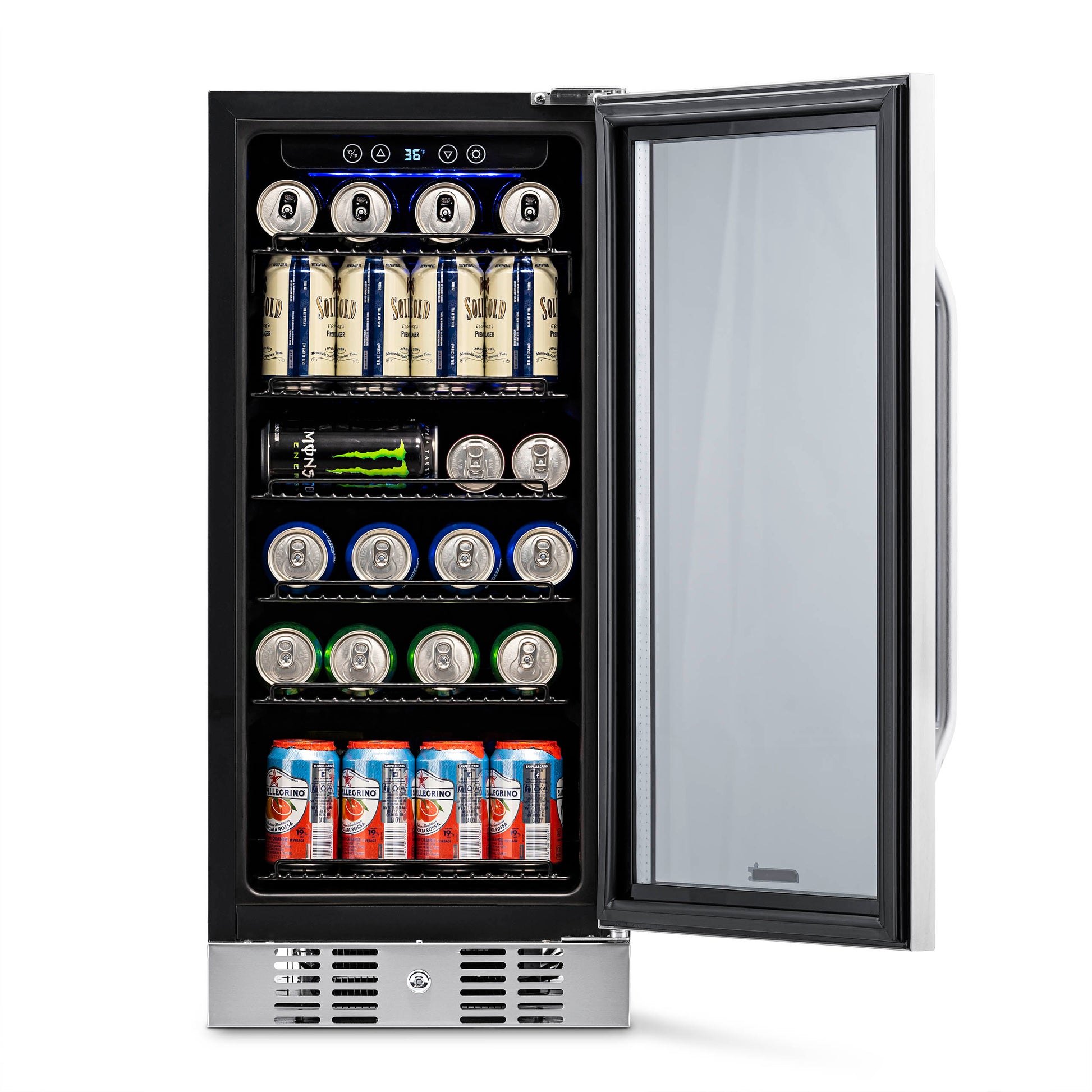 Newair 15” Built-in 96 Can Beverage Fridge in Stainless Steel ABR-960-Beverage Fridges-The Wine Cooler Club