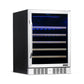 Newair 24" Built-In 52 Bottle Compressor Wine Fridge in Stainless Steel with Premium Beech Wood Shelves AWR-520SB-Wine Fridges-The Wine Cooler Club