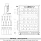 Kingsbottle 24" Dual Zone Built-in Wine Cooler | Triple Glassdoor With Two Low-E KBUSF54D-SS-Wine Coolers-The Wine Cooler Club