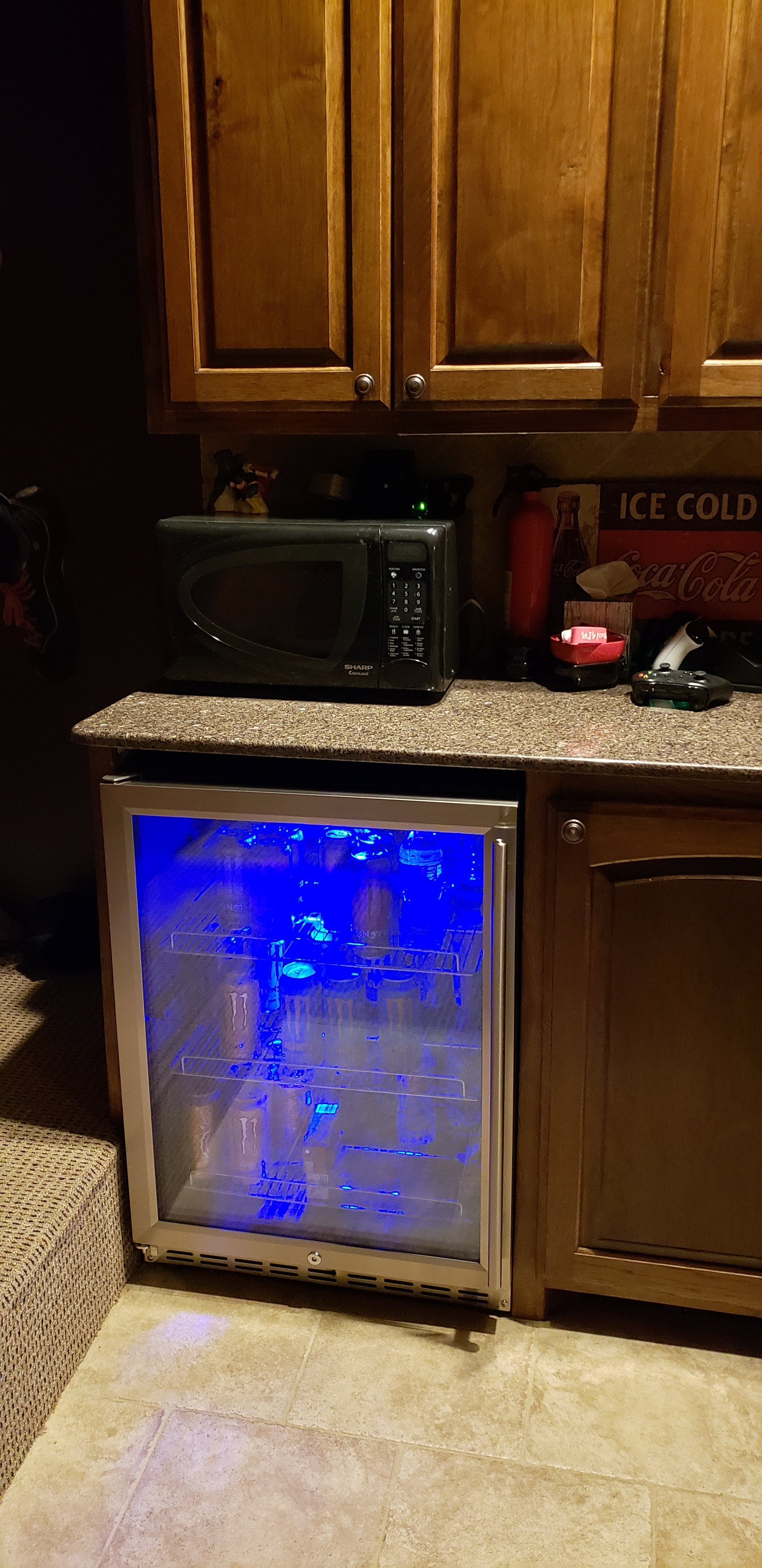 Kingsbottle 24 inch Beverage Refrigerator | Triple Glassdoor With Two Low-E KBUSF54B-SS-Wine Coolers-The Wine Cooler Club
