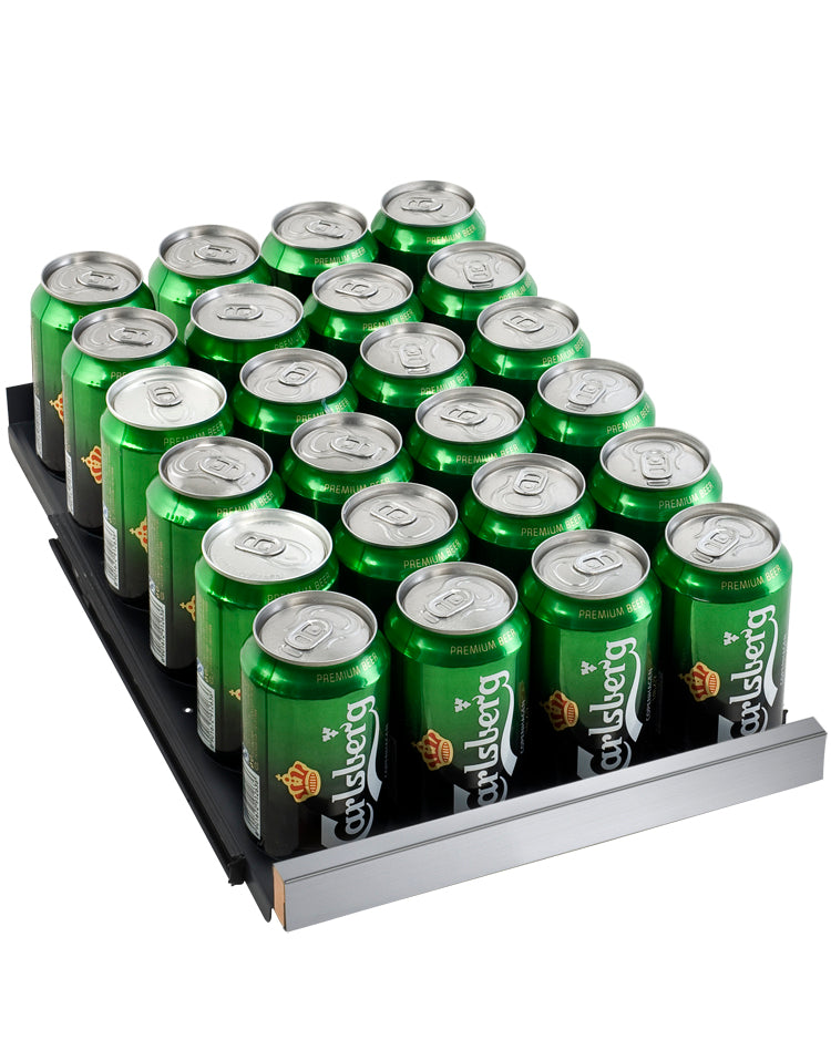 15" Wide FlexCount II Tru-Vino Stainless Steel Left and Right Hinge Beverage Center-Wine Coolers-The Wine Cooler Club