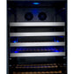 24" Wide FlexCount II Tru-Vino 177 Bottle Single Zone Stainless Steel Left Hinge Wine Refrigerator - AO VSWR177-1SL20, AO VSWR177-1SR20-Wine Coolers-The Wine Cooler Club