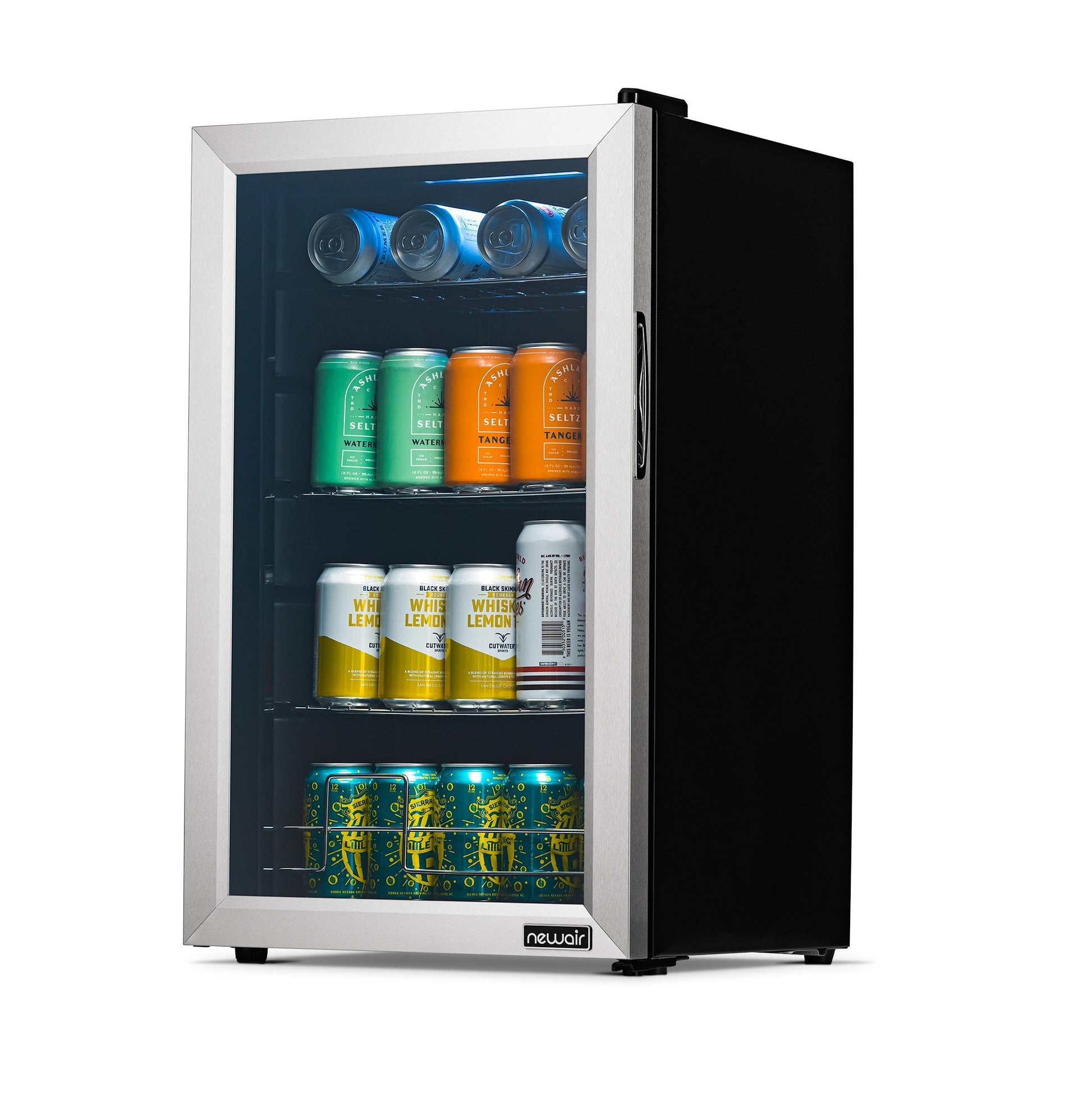 NewAir - 177-Can Beverage Cooler - Stainless Steel