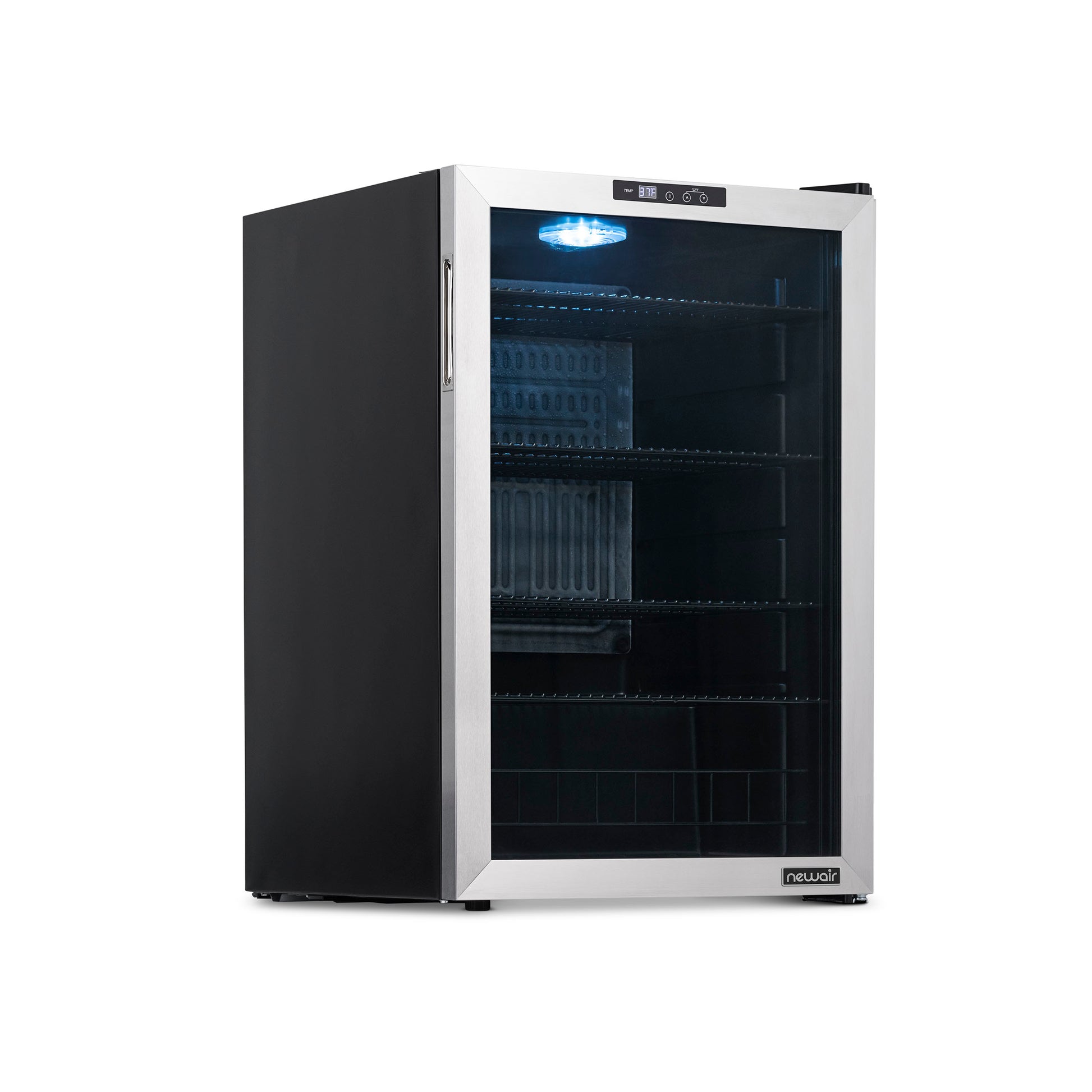 Newair 160 Can Freestanding Beverage Fridge in Stainless Steel with SplitShelf™ NBC160SS00-Beverage Fridges-The Wine Cooler Club