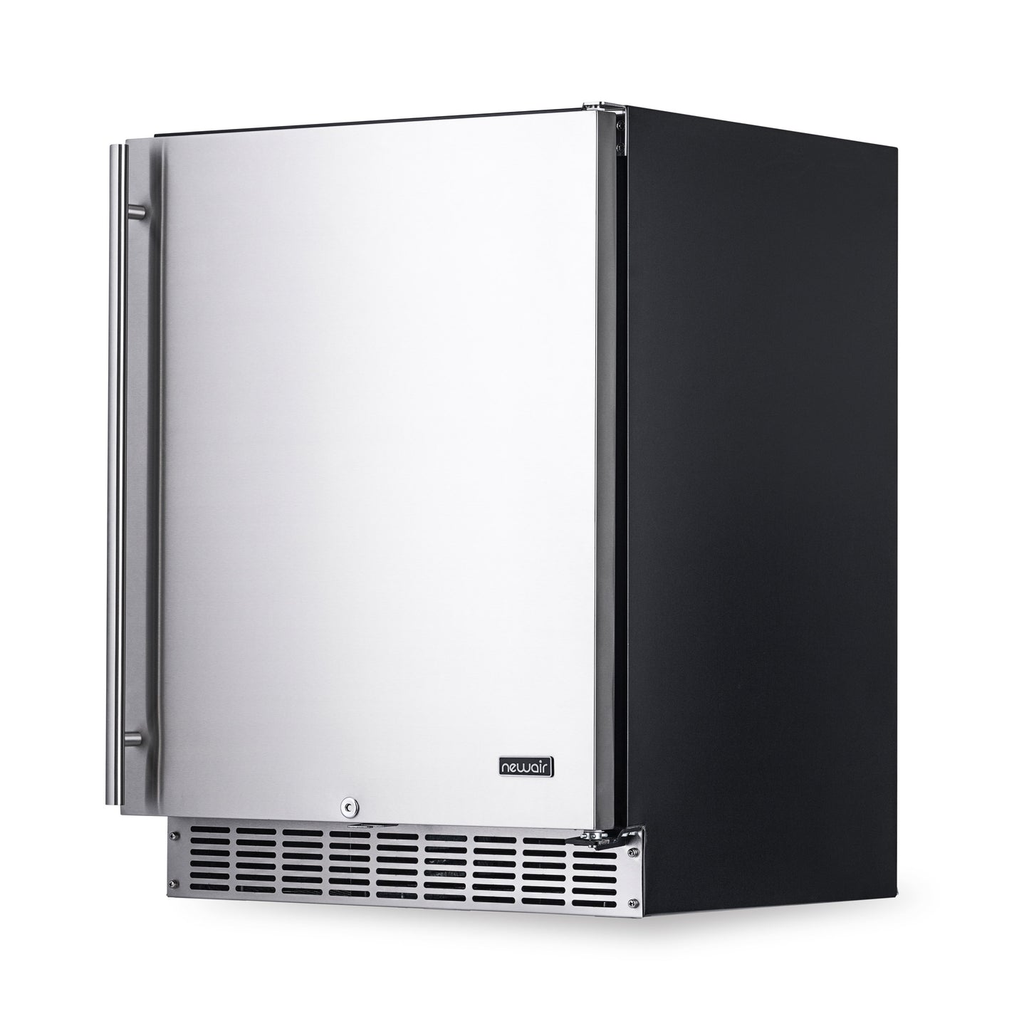 Newair 24” Built-in 160 Can Outdoor Beverage Fridge in Weatherproof Stainless Steel with Auto-Closing Door and Easy Glide Casters NOF160SS00-Beverage Fridges-The Wine Cooler Club