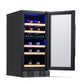 Newair 15” Built-in 29 Bottle Dual Zone Wine Fridge in Black Stainless Steel NWC029BS00-Wine Fridges-The Wine Cooler Club