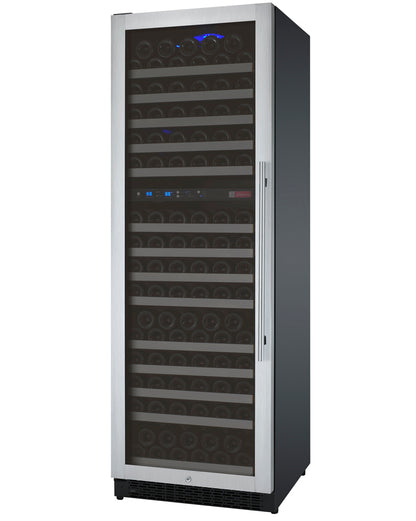 24" Wide FlexCount II Tru-Vino 172 Bottle Dual Zone Stainless Steel Left and Right Hinge Wine Refrigerator-Wine Coolers-The Wine Cooler Club