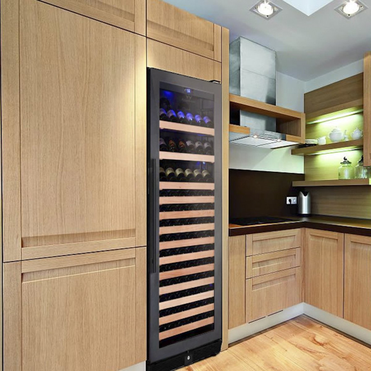 Kingsbottle 166 Bottle Large Wine Cooler Refrigerator Drinks Cabinet KBU170WX-FG RHH-Wine Coolers-The Wine Cooler Club