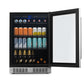 Newair 24” Built-in Premium 224 Can Beverage Fridge with Color Changing LED Lights NBC224SS00-Beverage Fridges-The Wine Cooler Club