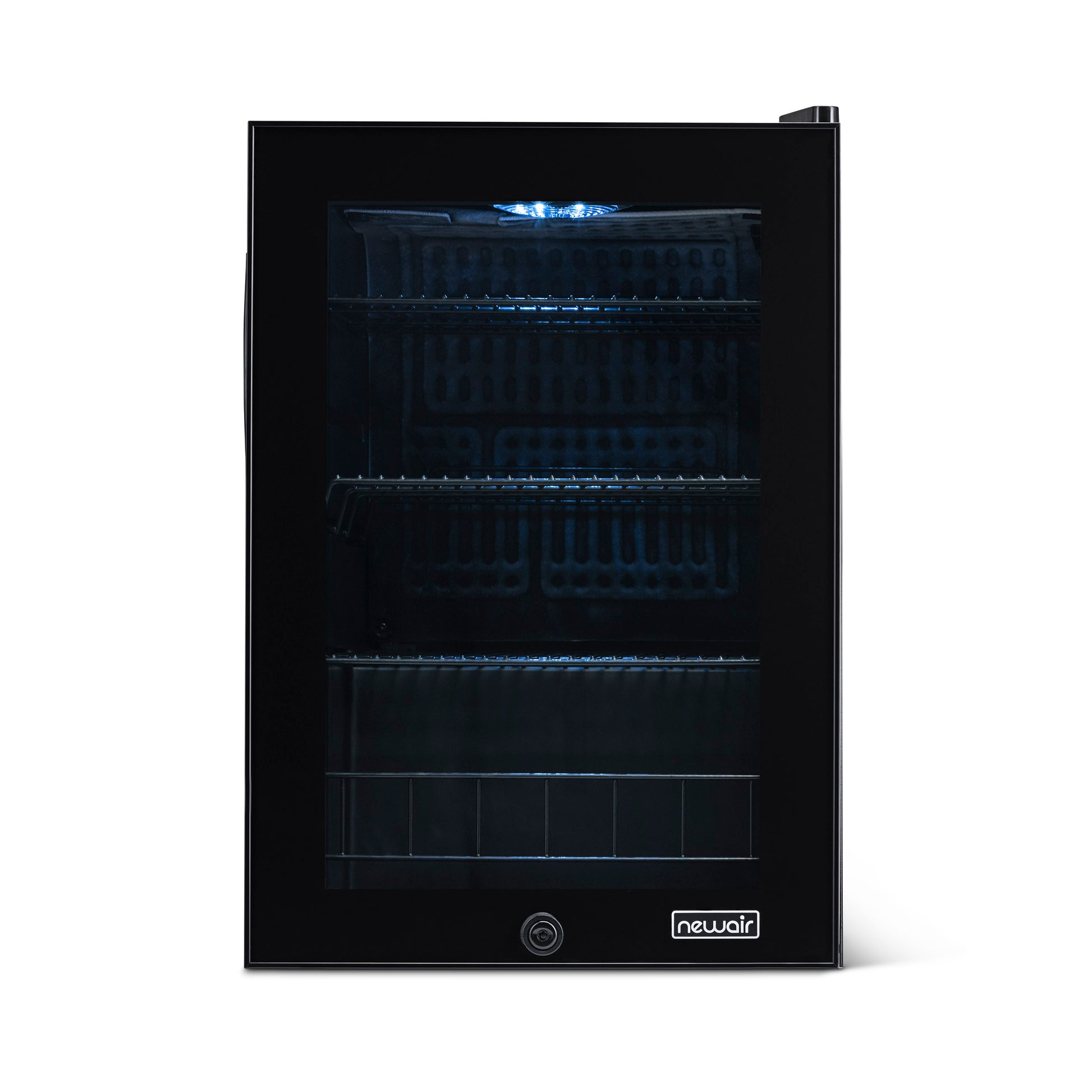 Newair 90 Can Freestanding Beverage Fridge in Onyx Black, with Adjustable Shelves and Lock AB-850B-Beverage Fridges-The Wine Cooler Club