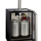 24" Wide Dual Tap Stainless Steel Built-In Left Hinge ADA Kegerator with Kit-Kegerators-The Wine Cooler Club
