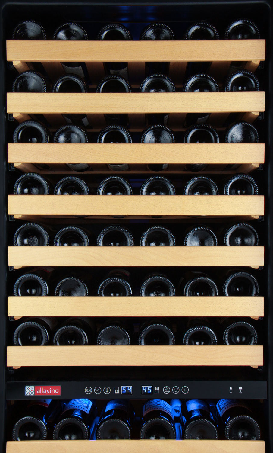 24" Wide FlexCount II Tru-Vino 172 Bottle Dual Zone Stainless Steel Left Hinge Wine Refrigerator - AO YHWR172-2SL20, AO YHWR172-2SR20-Wine Coolers-The Wine Cooler Club