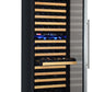 24" Wide FlexCount II Tru-Vino 172 Bottle Dual Zone Stainless Steel Left Hinge Wine Refrigerator - AO YHWR172-2SL20, AO YHWR172-2SR20-Wine Coolers-The Wine Cooler Club
