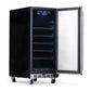 Newair 15” Built-in 90 Can Outdoor Beverage Fridge in Weatherproof Stainless Steel with Auto-Closing Door and Easy Glide Casters NOF090SS00-Beverage Fridges-The Wine Cooler Club