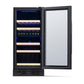 Newair 15” Built-in 29 Bottle Dual Zone Wine Fridge in Black Stainless Steel NWC029BS00-Wine Fridges-The Wine Cooler Club