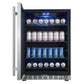 Kingsbottle 24 inch Beverage Refrigerator | Triple Glassdoor With Two Low-E KBUSF54B-SS-Wine Coolers-The Wine Cooler Club