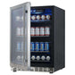Kingsbottle 24 inch Beverage Refrigerator | Triple Glassdoor With Two Low-E KBUSF54B-SS-Wine Coolers-The Wine Cooler Club