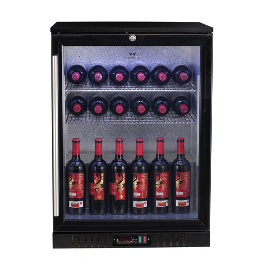 Kingsbottle 24 Inch Glass Door Back Bar Beer Fridge KBU55BP, RHH-Wine Coolers-The Wine Cooler Club