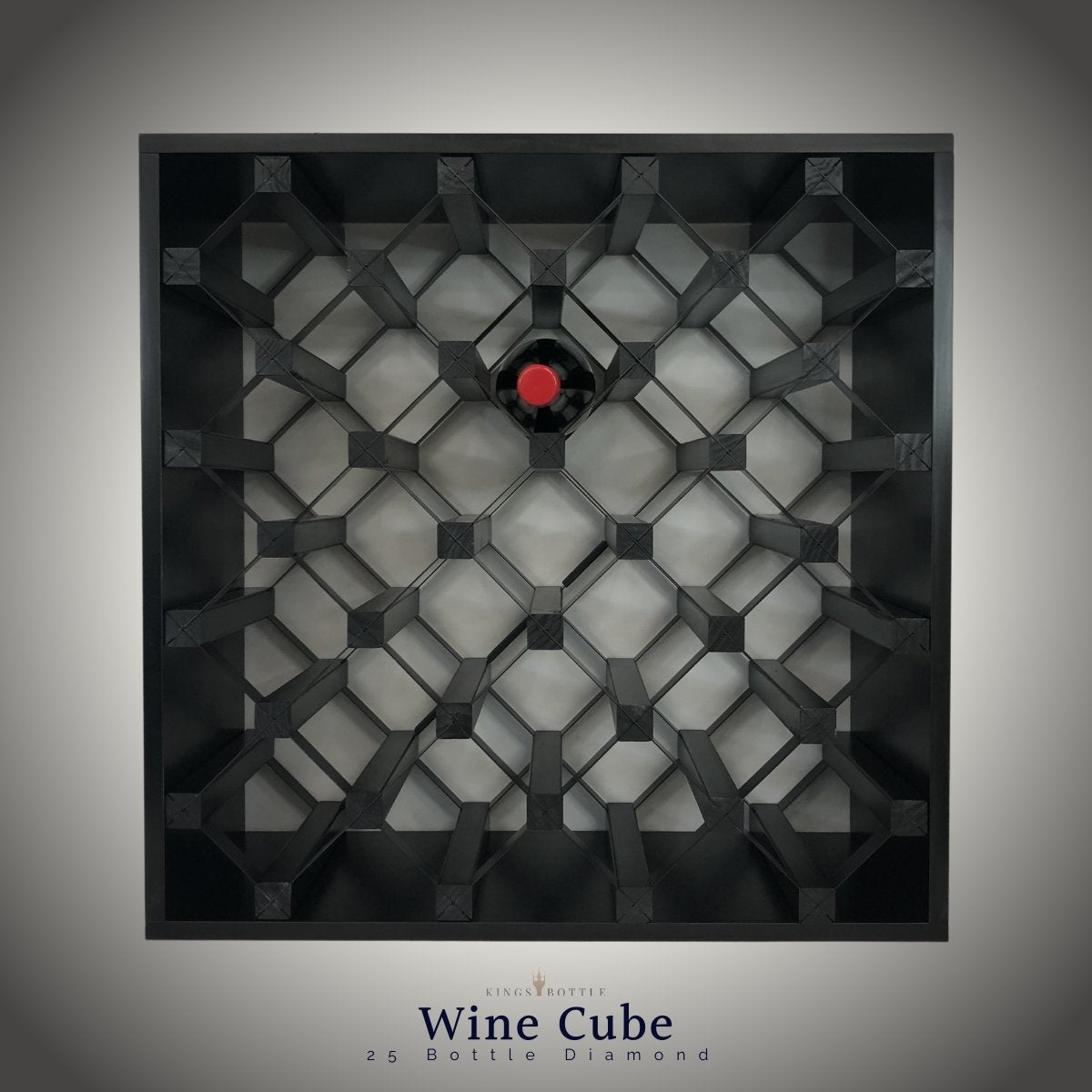 Kingsbottle 25 Bottle Diamond Cube Wine Rack WCD25N-Wine Racks-The Wine Cooler Club