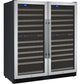 47" Wide FlexCount II Tru-Vino 242 Bottle Four Zone Stainless Steel Side-by-Side Wine Refrigerator - BF 2X-VSWR121-2S20-Wine Coolers-The Wine Cooler Club