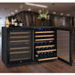 47" Wide FlexCount II Tru-Vino 112 Bottle Dual Zone Black Side-by-Side Wine Refrigerator - BF 2X-VSWR56-1B20-Wine Coolers-The Wine Cooler Club