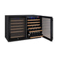 47" Wide FlexCount II Tru-Vino 112 Bottle Dual Zone Black Side-by-Side Wine Refrigerator - BF 2X-VSWR56-1B20-Wine Coolers-The Wine Cooler Club