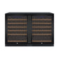 47" Wide FlexCount II Tru-Vino 112 Bottle Dual Zone Black Side-by-Side Wine Refrigerator - BF 2X-VSWR56-1B20-Wine Coolers-The Wine Cooler Club
