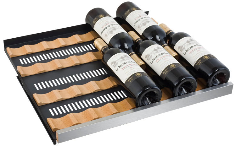 47" Wide FlexCount II Tru-Vino 112 Bottle Three Zone Stainless Steel Side-by-Side Wine Refrigerator - BF 3Z-VSWR5656-S20-Wine Coolers-The Wine Cooler Club
