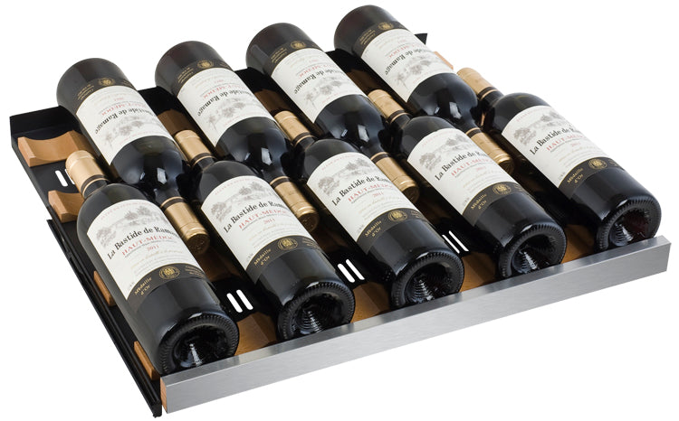 47" Wide FlexCount II Tru-Vino 112 Bottle Three Zone Stainless Steel Side-by-Side Wine Refrigerator - BF 3Z-VSWR5656-S20-Wine Coolers-The Wine Cooler Club