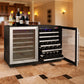 47" Wide FlexCount II Tru-Vino 112 Bottle Dual-Zone Stainless Steel Side-by-Side Wine Refrigerator - BF 2X-VSWR56-1S20-Wine Coolers-The Wine Cooler Club