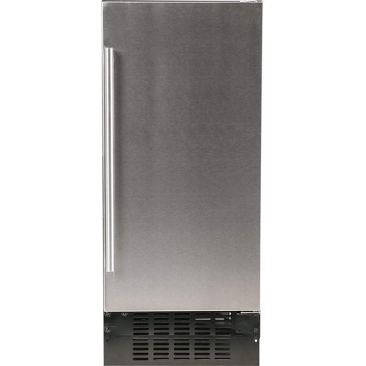 Azure 15 Inch Compact Refrigerator with Blue LED Lighting, Field Reversible Door, 3 cu. ft. Capacity: Stainless Steel-Beverage Fridges-The Wine Cooler Club