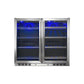 Kingsbottle 39 Inch Under Counter Wine And Beer Fridge Combo KBU28LRX-Refrigerators-The Wine Cooler Club