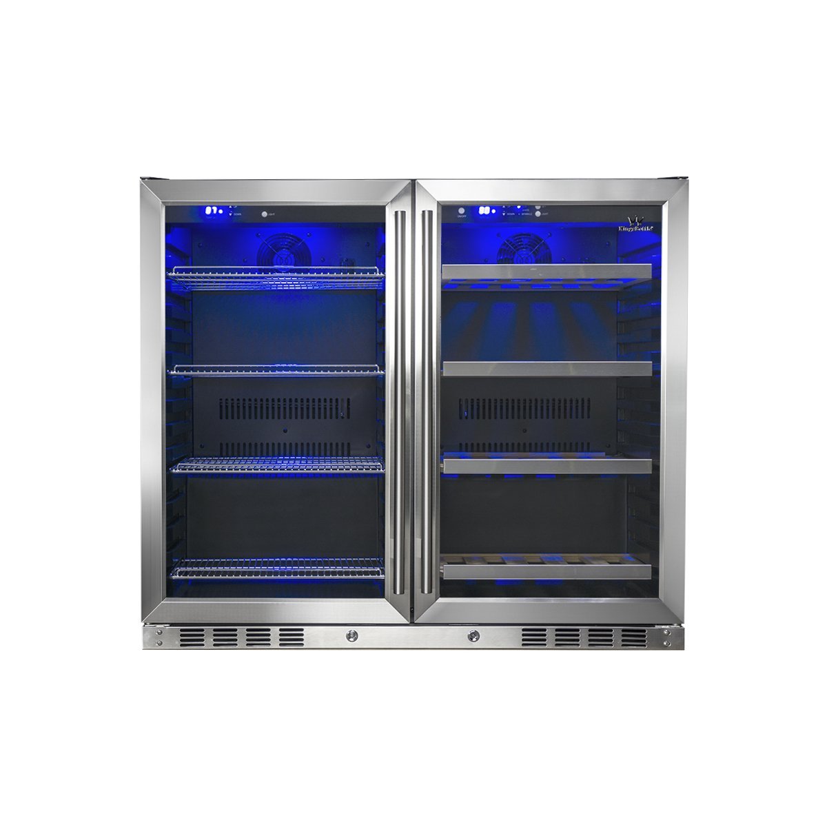 Kingsbottle 39 Inch Under Counter Wine And Beer Fridge Combo KBU28LRX-Refrigerators-The Wine Cooler Club