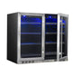 Kingsbottle 39 Inch Under Counter Wine And Beer Fridge Combo KBU28LRX-Refrigerators-The Wine Cooler Club