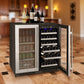 30" Wide FlexCount II Tru-Vino 30 Bottle/88 Can Dual Zone Stainless Steel Side-by-Side Wine Refrigerator/Beverage Center - BF 3Z-VSWB15-2S20-Wine Coolers-The Wine Cooler Club