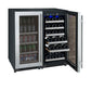 30" Wide FlexCount II Tru-Vino 30 Bottle/88 Can Dual Zone Stainless Steel Side-by-Side Wine Refrigerator/Beverage Center - BF 3Z-VSWB15-2S20-Wine Coolers-The Wine Cooler Club