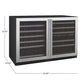 47" Wide FlexCount II Tru-Vino 112 Bottle Three Zone Stainless Steel Side-by-Side Wine Refrigerator - BF 3Z-VSWR5656-S20-Wine Coolers-The Wine Cooler Club