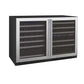 47" Wide FlexCount II Tru-Vino 112 Bottle Three Zone Stainless Steel Side-by-Side Wine Refrigerator - BF 3Z-VSWR5656-S20-Wine Coolers-The Wine Cooler Club