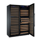 47" Wide FlexCount II Tru-Vino 349 Bottle Three Zone Black Side-by-Side Wine Refrigerator - BF 3Z-VSWR7772-B20-Wine Coolers-The Wine Cooler Club